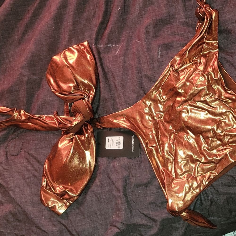 2 piece pleather bikini